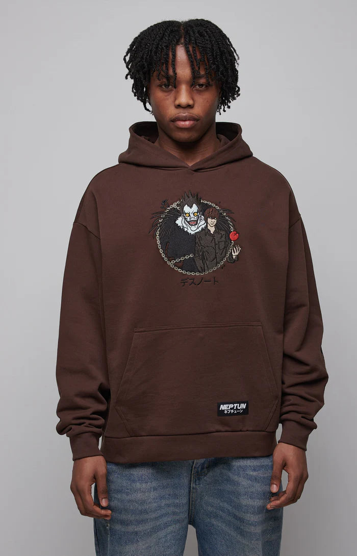 DeathNote - Ryuk & Light - Oversize Hoodie / Kapuzenpullover - Braun