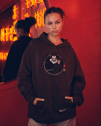 DeathNote - Ryuk & Light - Oversize Hoodie / Kapuzenpullover - Braun